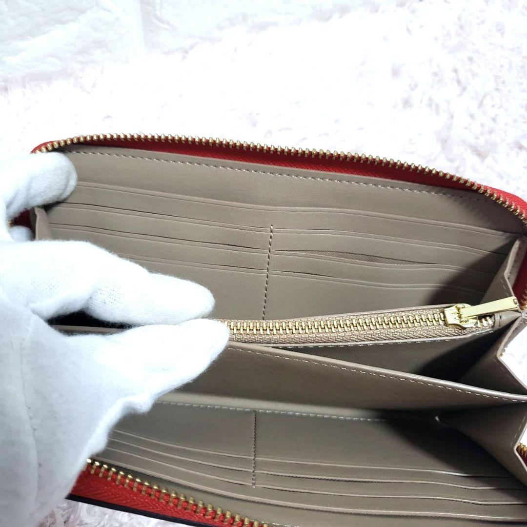 COACH コーチ さくらんぼ チェリー ラウンドファスナー長財布 極美品