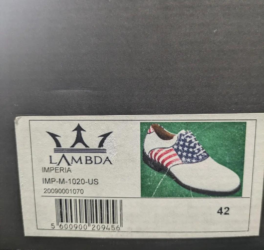 ラムダ LAMBDA　メンズ ゴルフシューズ EUR42（26.6㎝）星条旗柄