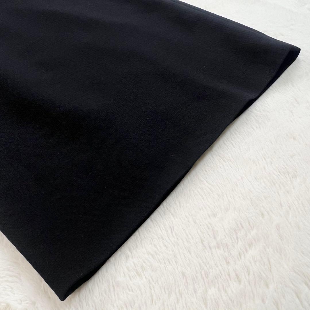 【エミリオプッチ】ウールバックジップフォーマルワンピース☆スクエアネック☆黒☆M