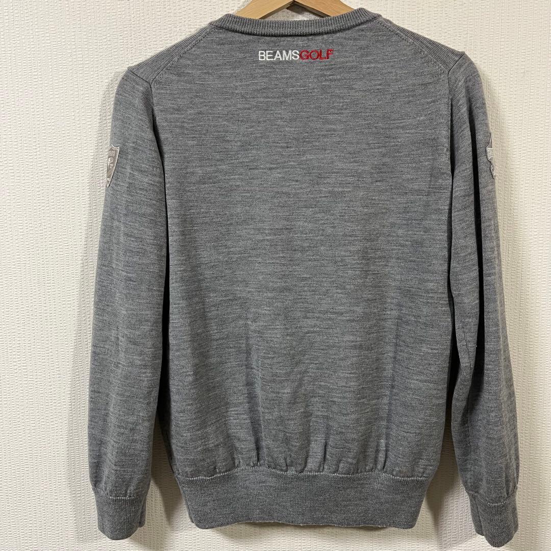 ビームスゴルフ　パープルレーベル　防風タラッティセーター　Mサイズ　グレー　美品