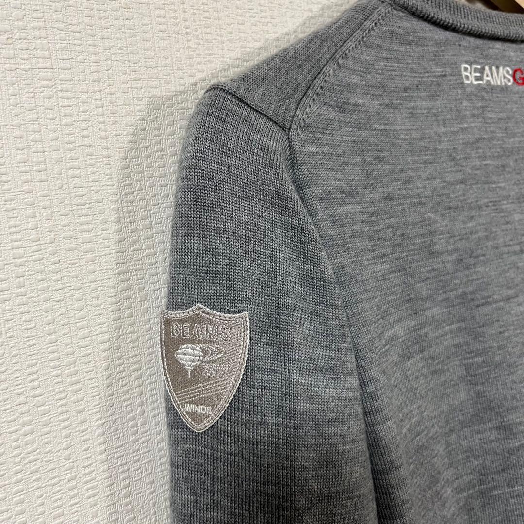 ビームスゴルフ　パープルレーベル　防風タラッティセーター　Mサイズ　グレー　美品