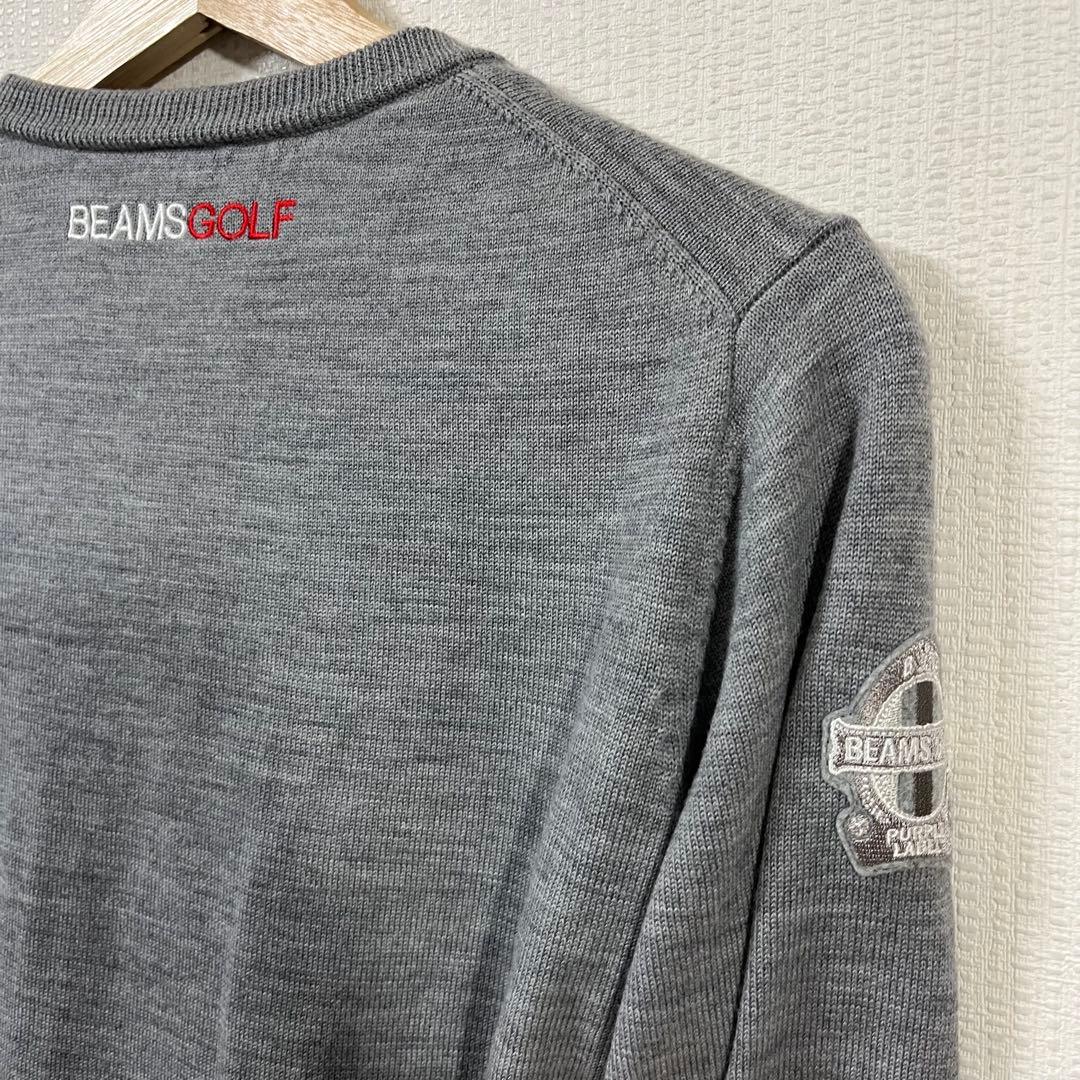 ビームスゴルフ　パープルレーベル　防風タラッティセーター　Mサイズ　グレー　美品