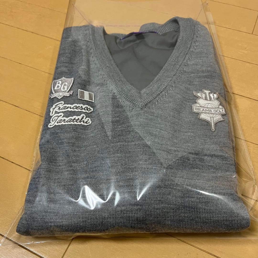 ビームスゴルフ　パープルレーベル　防風タラッティセーター　Mサイズ　グレー　美品