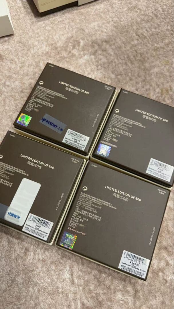 上海ディズニーランド正規品春夏秋冬4枚壁画プリンセスピンバッジラプンツェルアナ雪