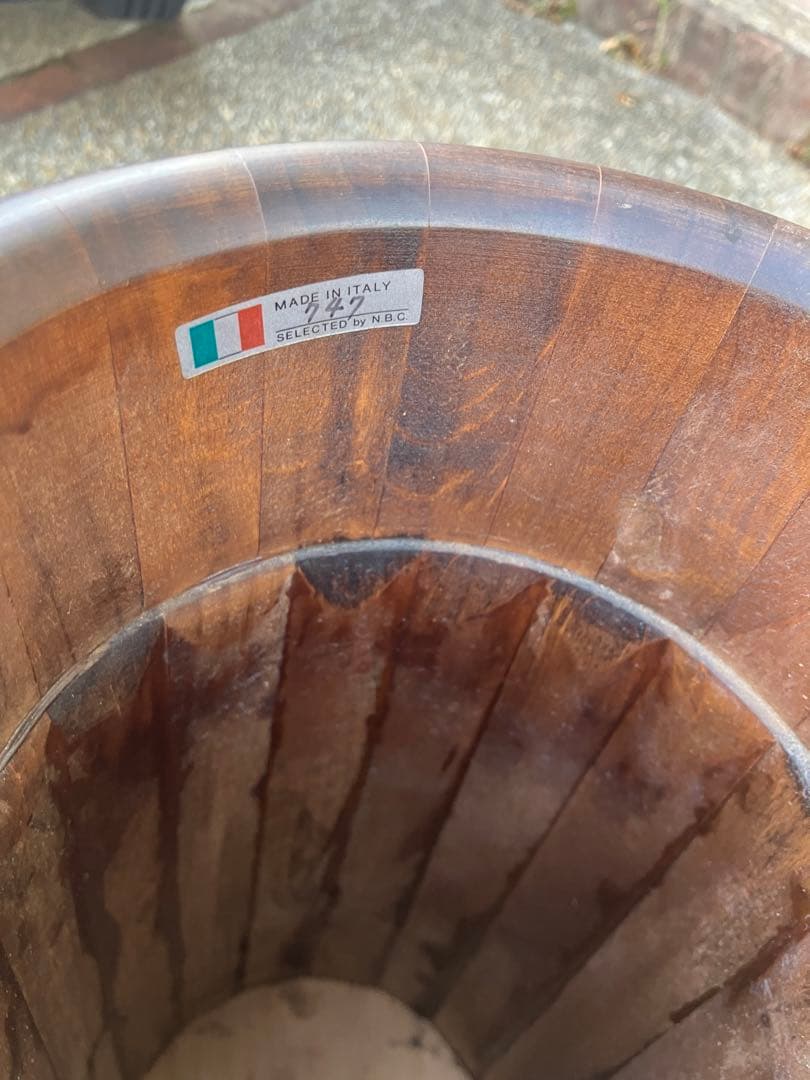 新品　未使用　イタリア製　木製傘立て　MADE IN ITALY アンティーク