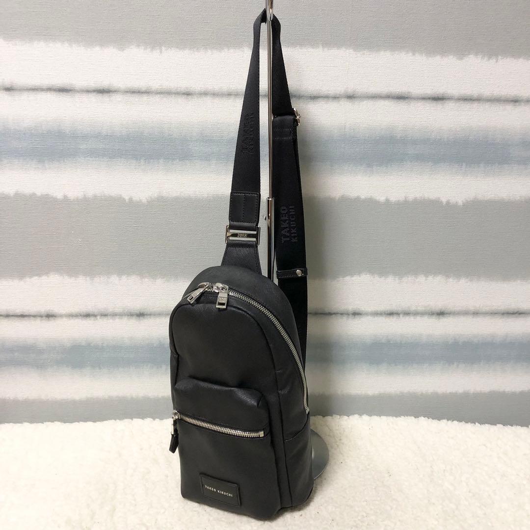 ☆未使用/激レア！【TAKEO KIKUCHI】タケオキクチ　ボディバッグ　黒
