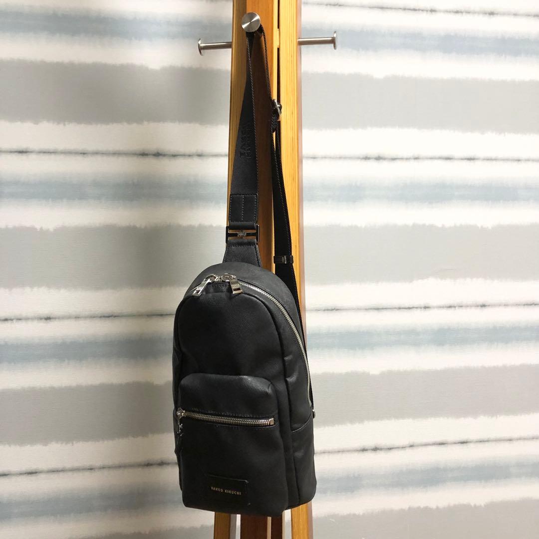 ☆未使用/激レア！【TAKEO KIKUCHI】タケオキクチ　ボディバッグ　黒