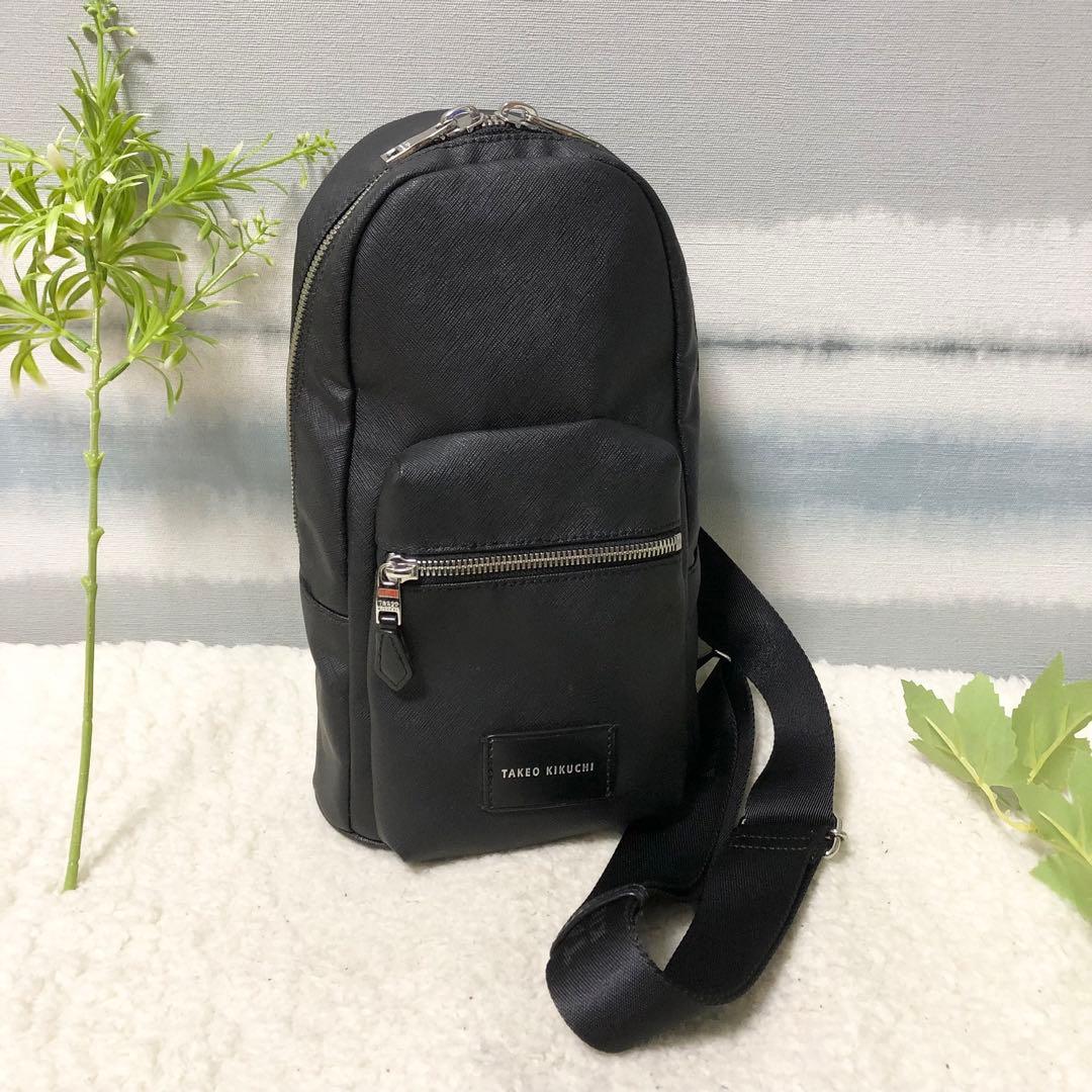 ☆未使用/激レア！【TAKEO KIKUCHI】タケオキクチ　ボディバッグ　黒
