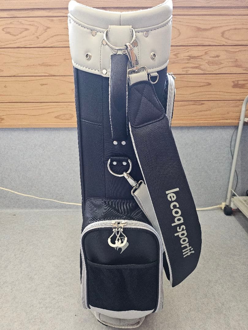 le coq sportif キャディバッグ ブラック/ホワイト