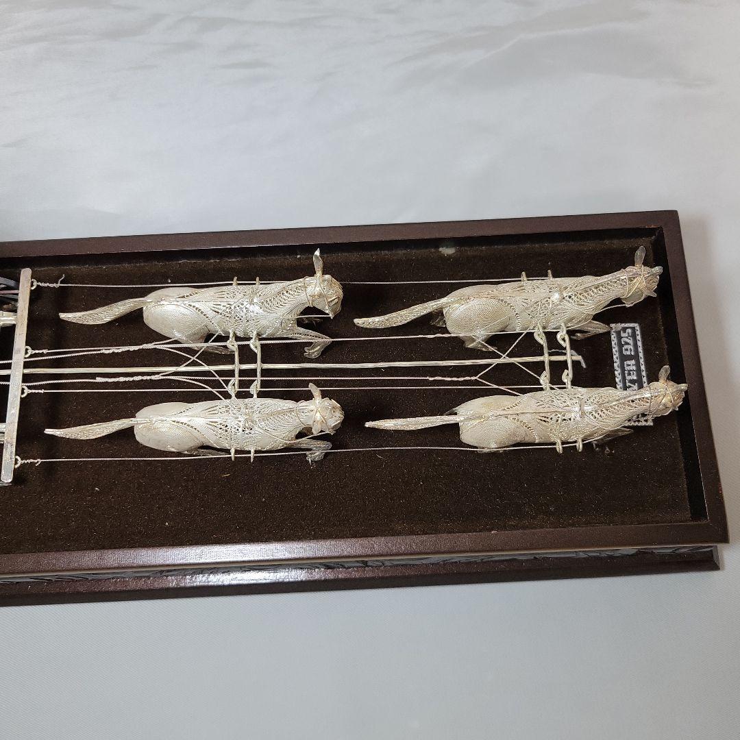 《伝統工芸品》銀線細工　馬車
