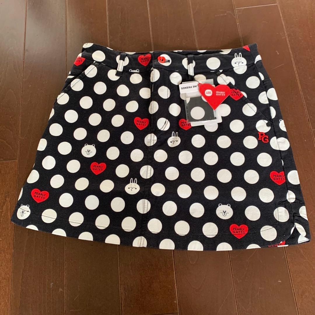 パーリーゲイツメッシュモックネックとラインコラボスカートセットアップサイズ1