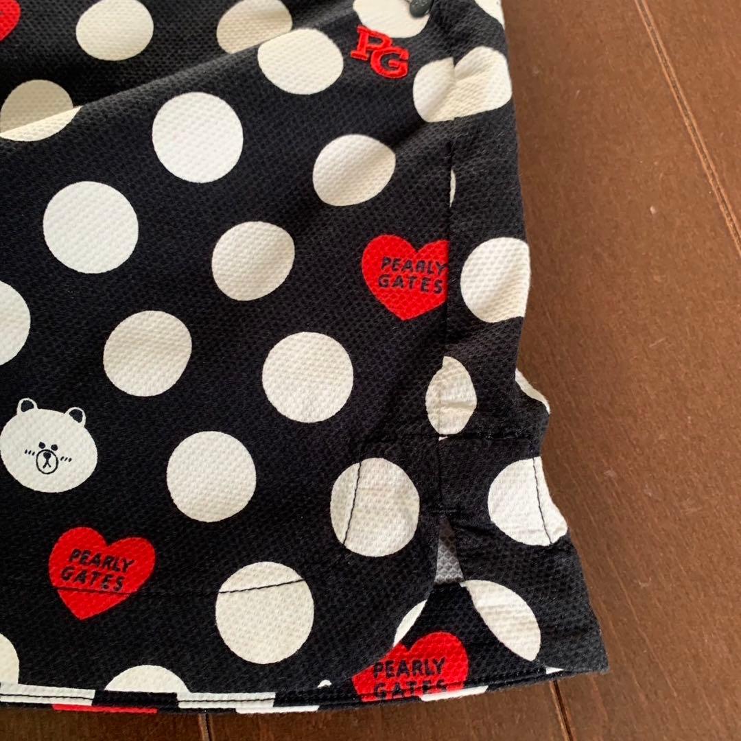 パーリーゲイツメッシュモックネックとラインコラボスカートセットアップサイズ1