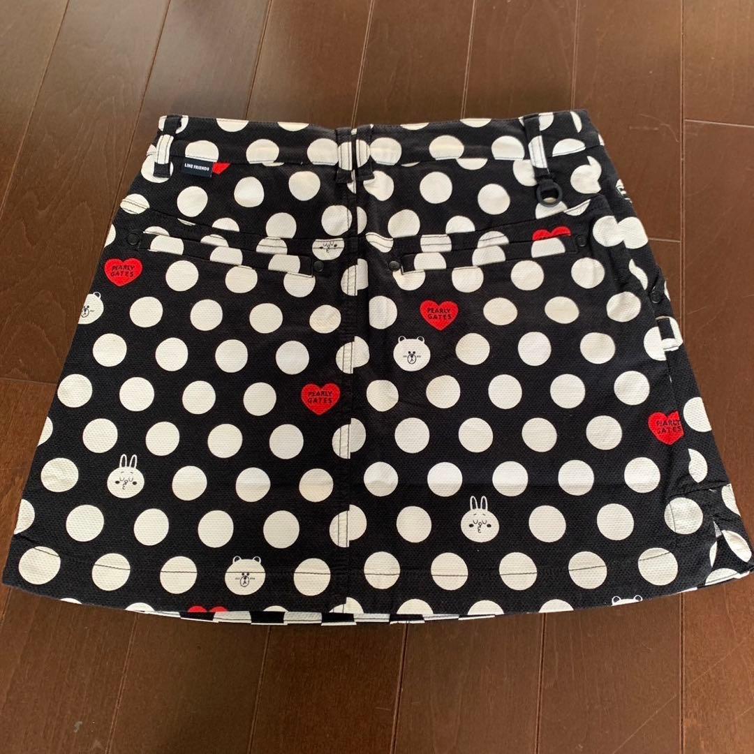 パーリーゲイツメッシュモックネックとラインコラボスカートセットアップサイズ1