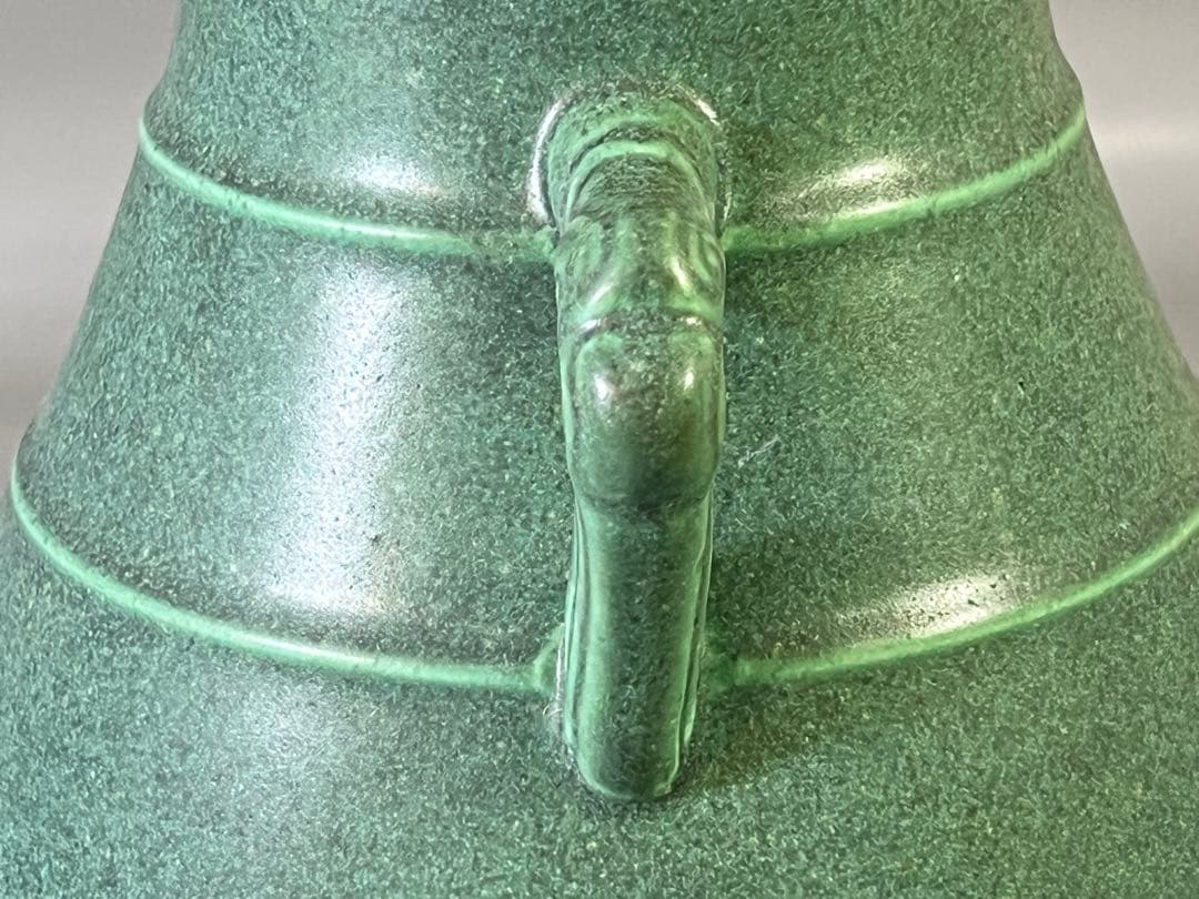 DT694 爐鈞釉 双耳花生 瓶 作家物 美品 - メルカリ