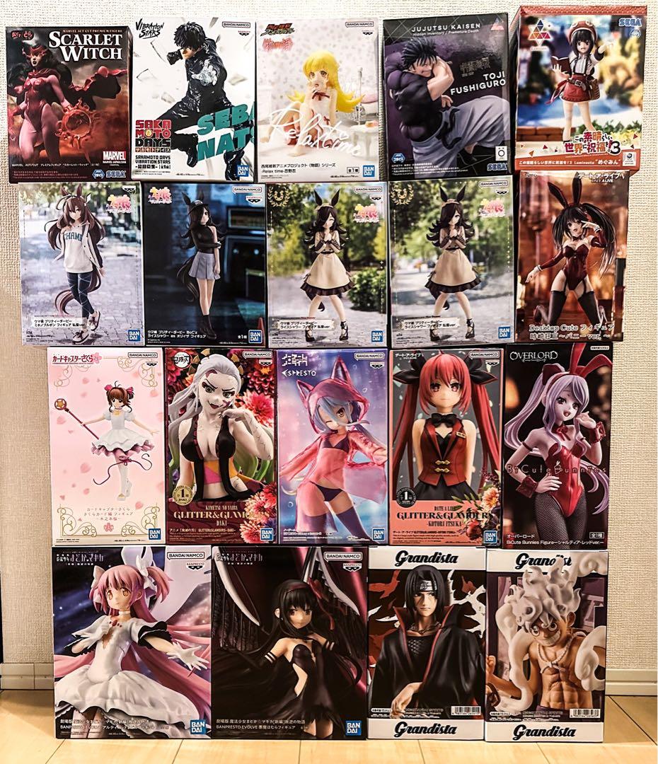 プライズフィギュアまとめ売り19点 新作 鬼滅の刃 ワンピース ナルト