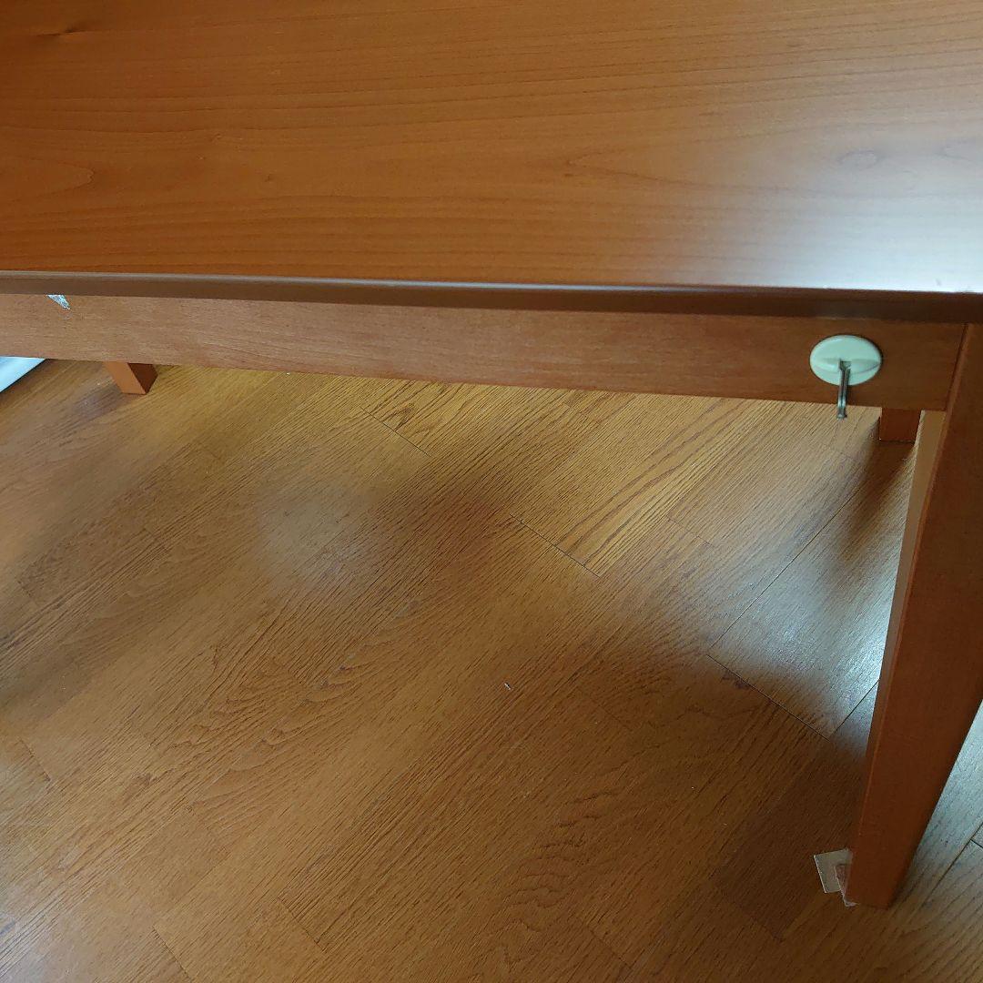 木製デスク パソコンデスク 事務机 学習机 引出付き 拡張可能サイドテーブル付き