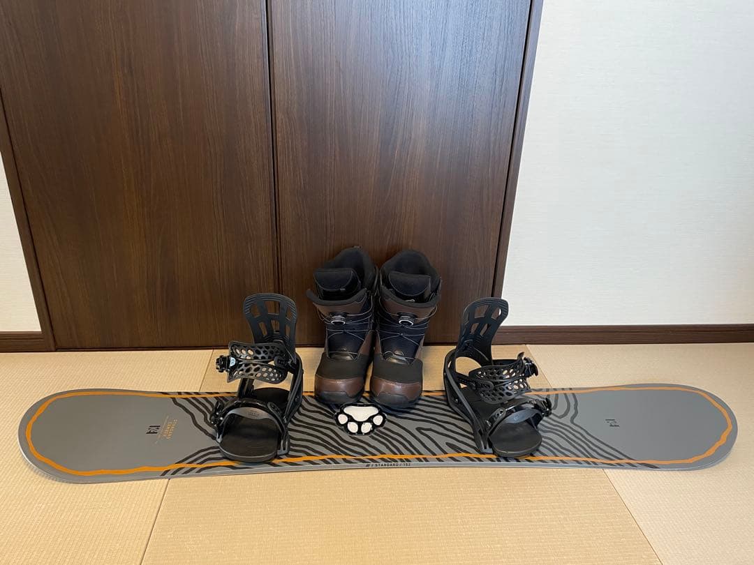 『ぽんこつ』K4 ゼブラ柄 スノーボード ビンディング　FLUX