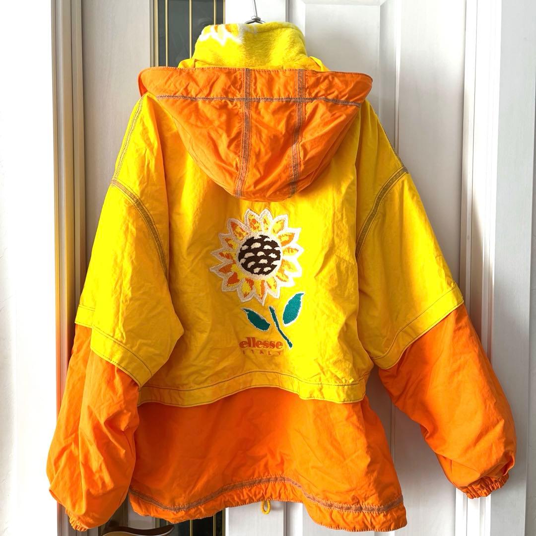 平成レトロ！ビビットカラーが可愛い ellesse エレッセ スキーウェア L