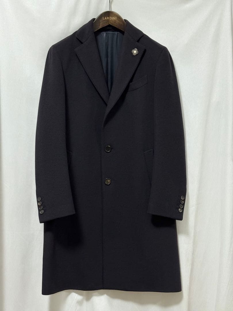 ラルディーニ LARDINI チェスターコート　ネイビー　48(Lサイズ相当)