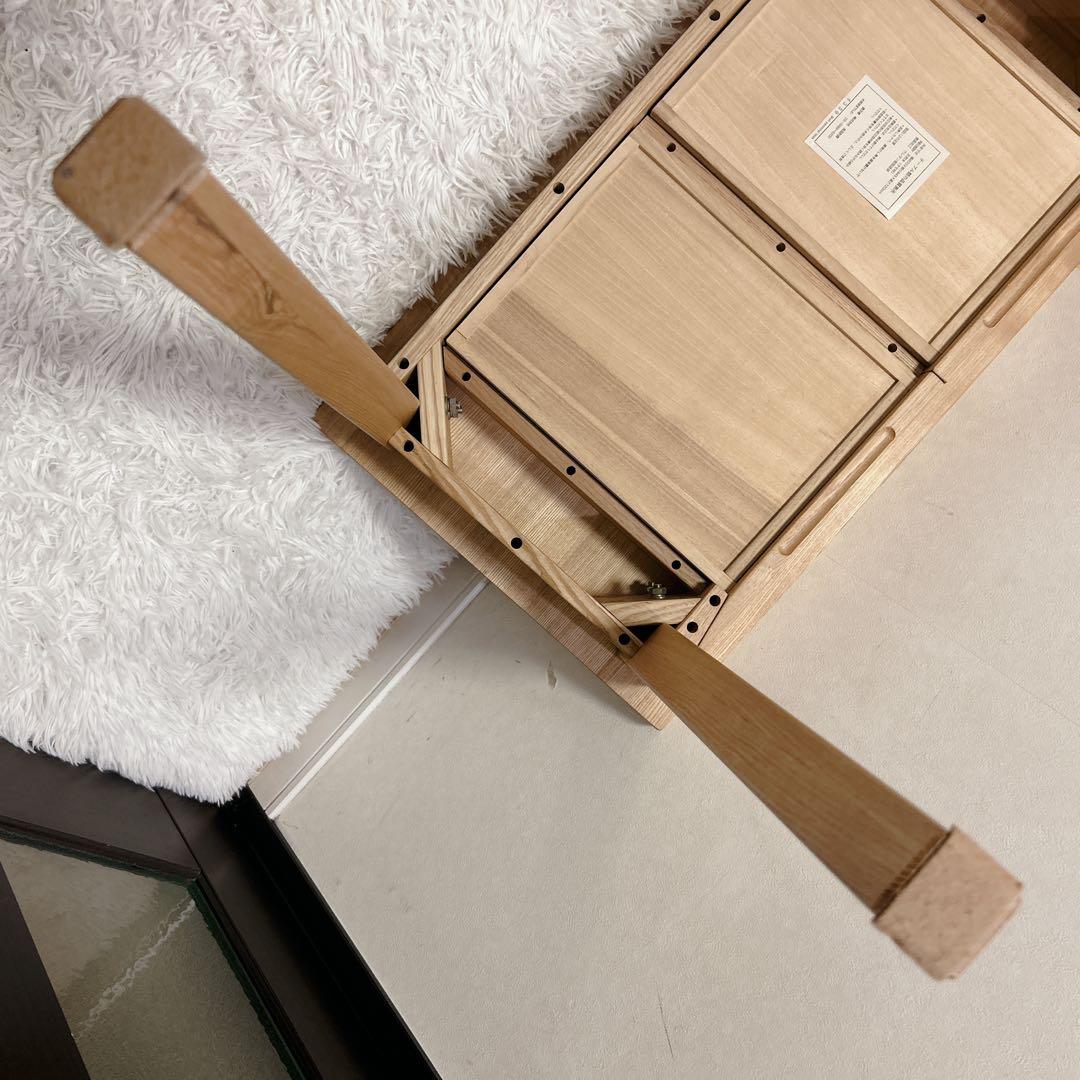 【送料無料】無印良品 タモ材 天然木 パーソナルデスク 引出し付き