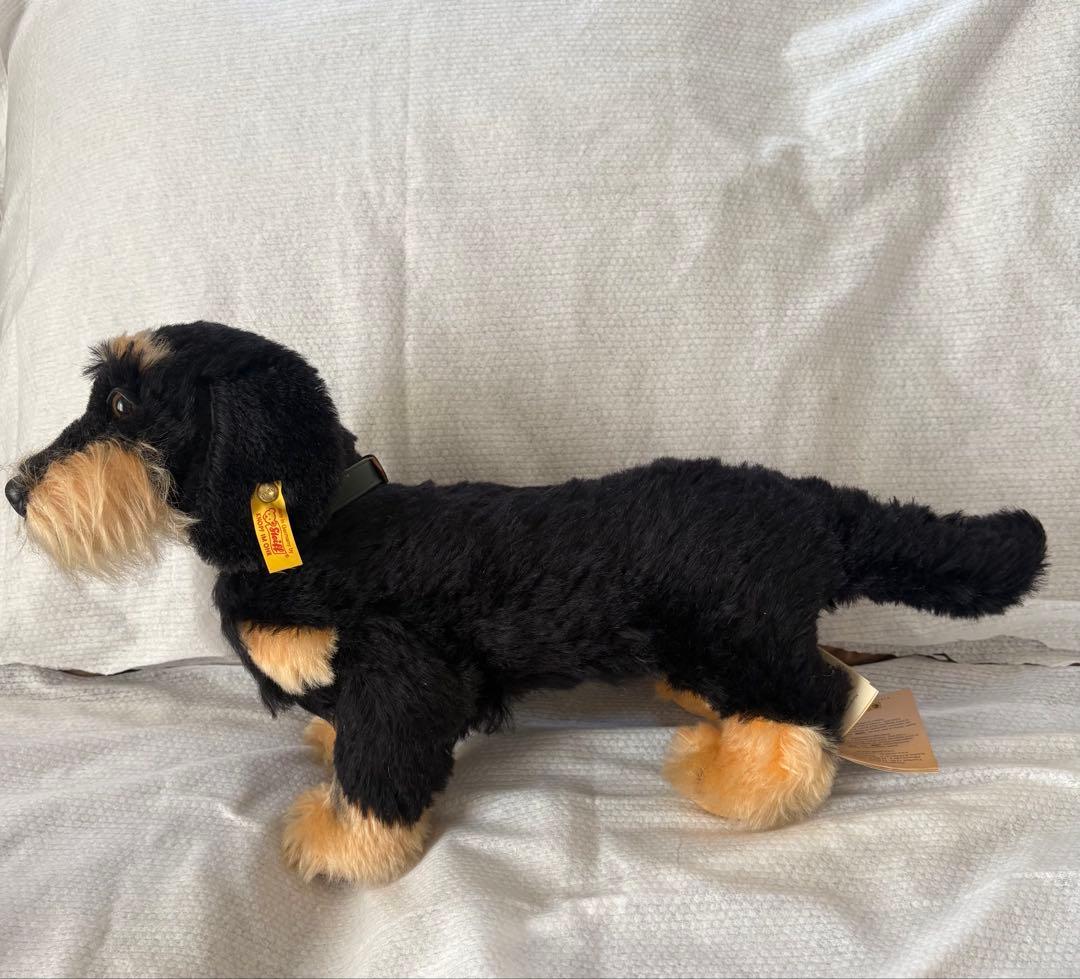Steiff ぬいぐるみ 犬 黒と茶色 - メルカリ
