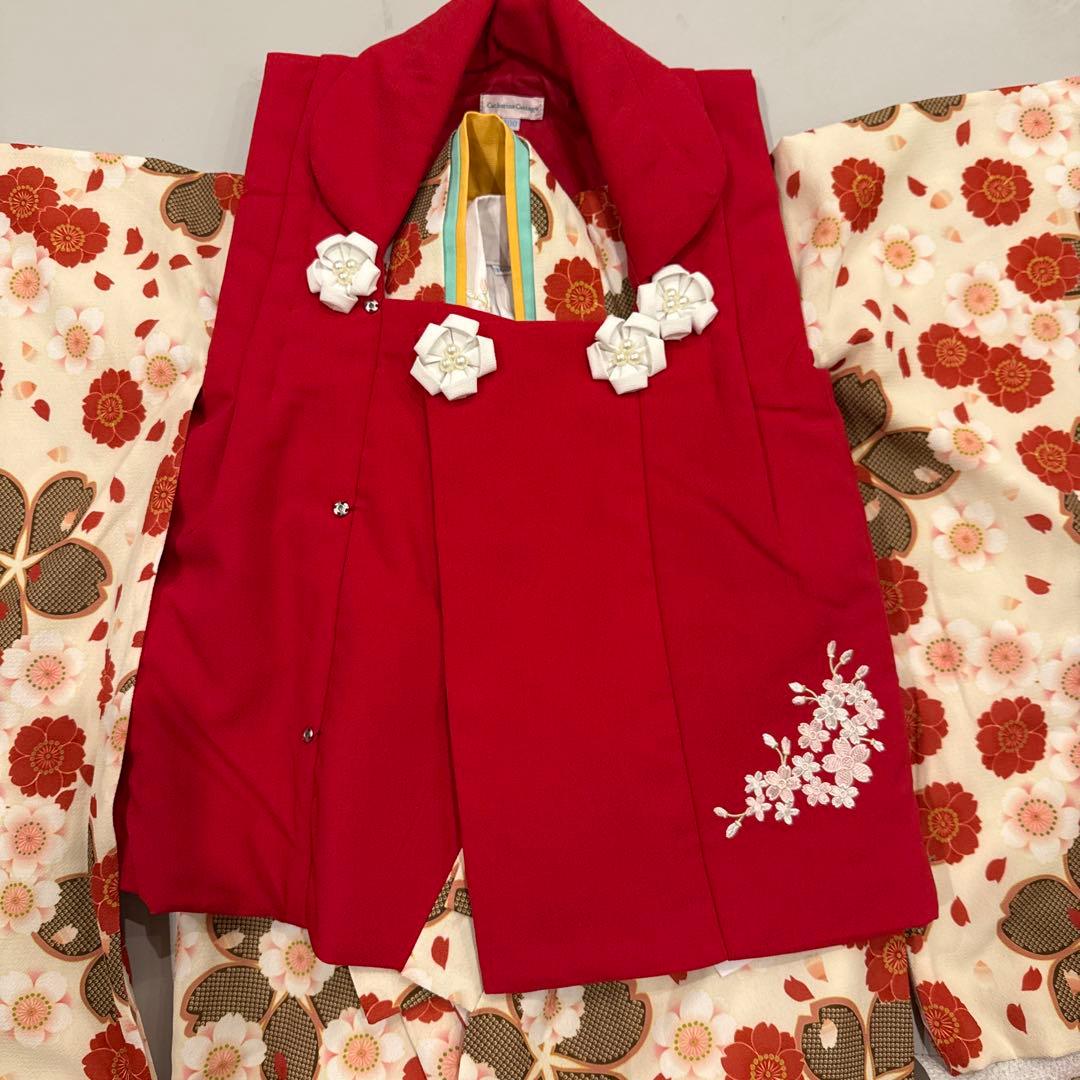 キャサリンコテージ 七五三着物セット 象牙着物×紅赤被布 - メルカリ