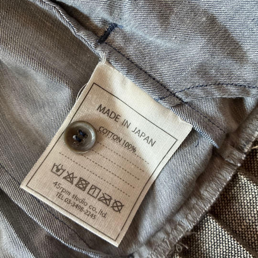 美品★45R★インディゴ　プリーツスカート