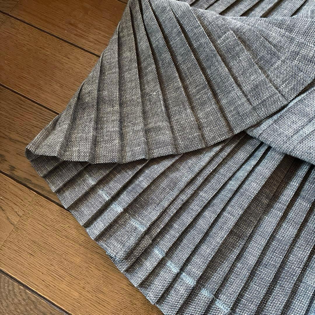 美品★45R★インディゴ　プリーツスカート