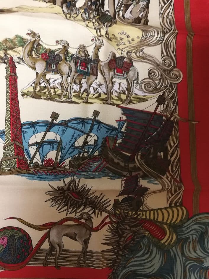 HERMES　スカーフ　エルメス　カレ90　絹糸の赴くままに