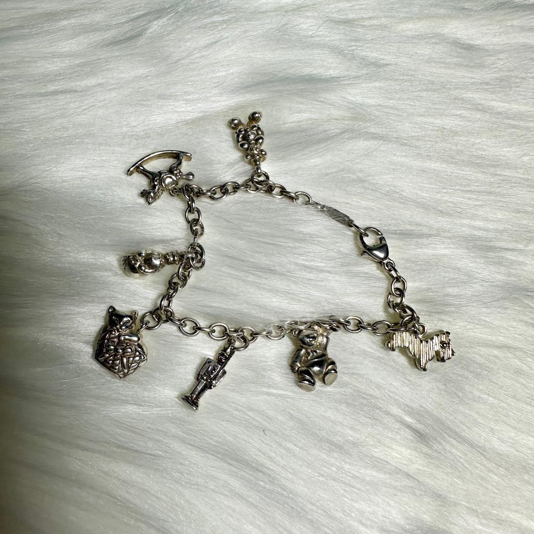 希少 Tiffany ヴィンテージ シルバー ブレスレット 7連 チャーム 木馬