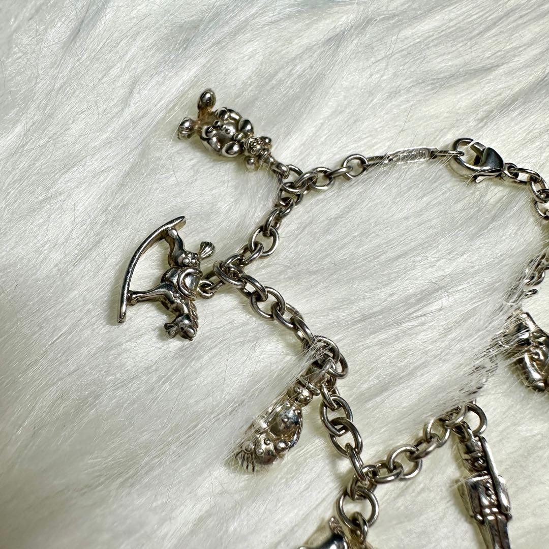 希少 Tiffany ヴィンテージ シルバー ブレスレット 7連 チャーム 木馬