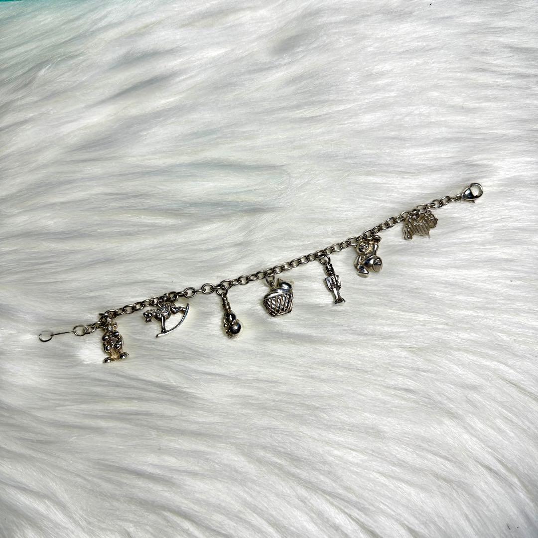 希少 Tiffany ヴィンテージ シルバー ブレスレット 7連 チャーム 木馬
