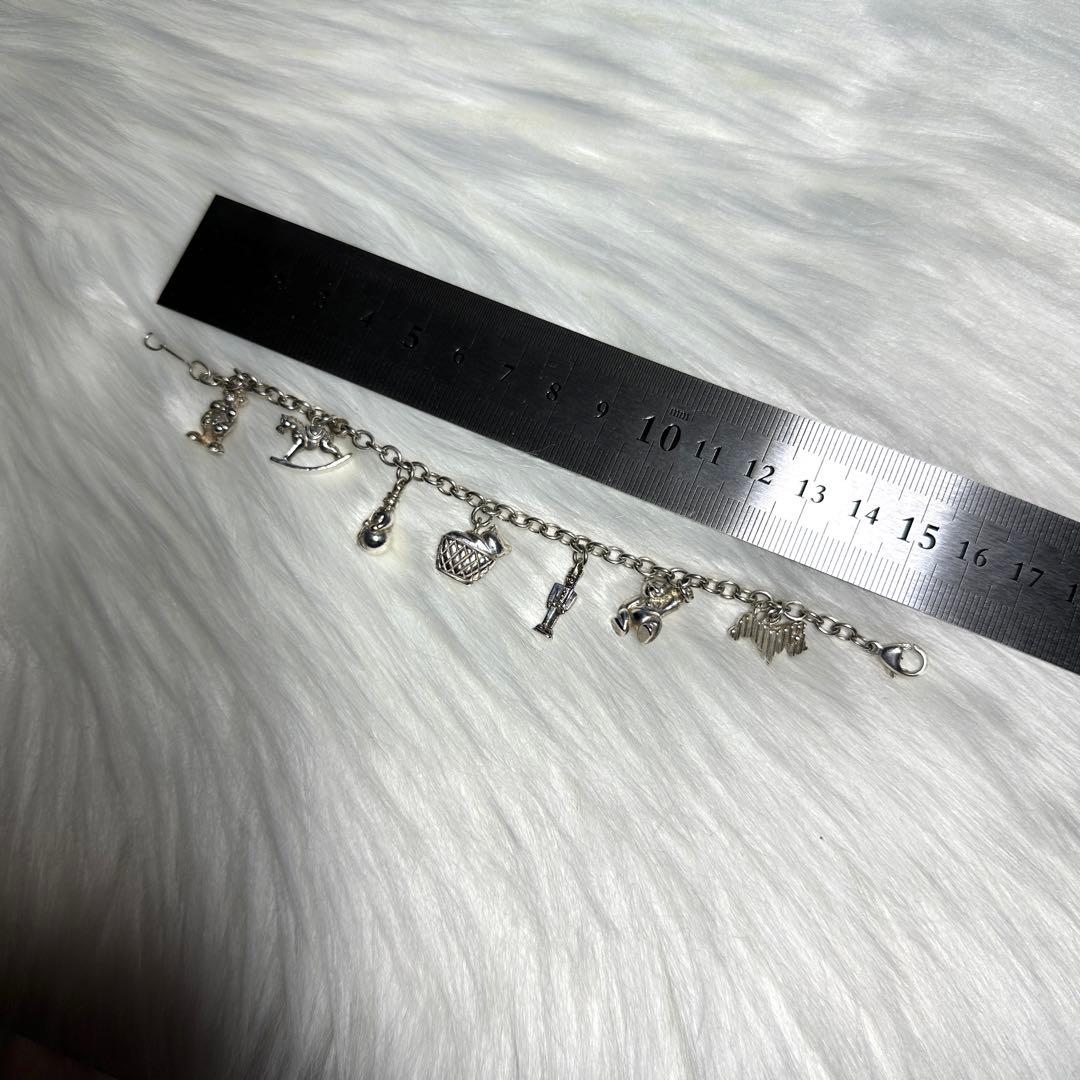 希少 Tiffany ヴィンテージ シルバー ブレスレット 7連 チャーム 木馬
