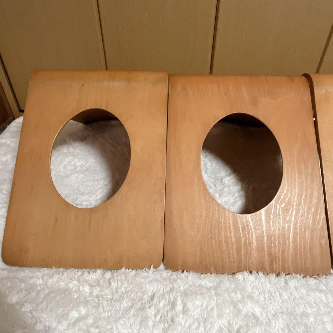 木製座椅子　板　4脚セット　曲げ木　おしゃれ　デザイン