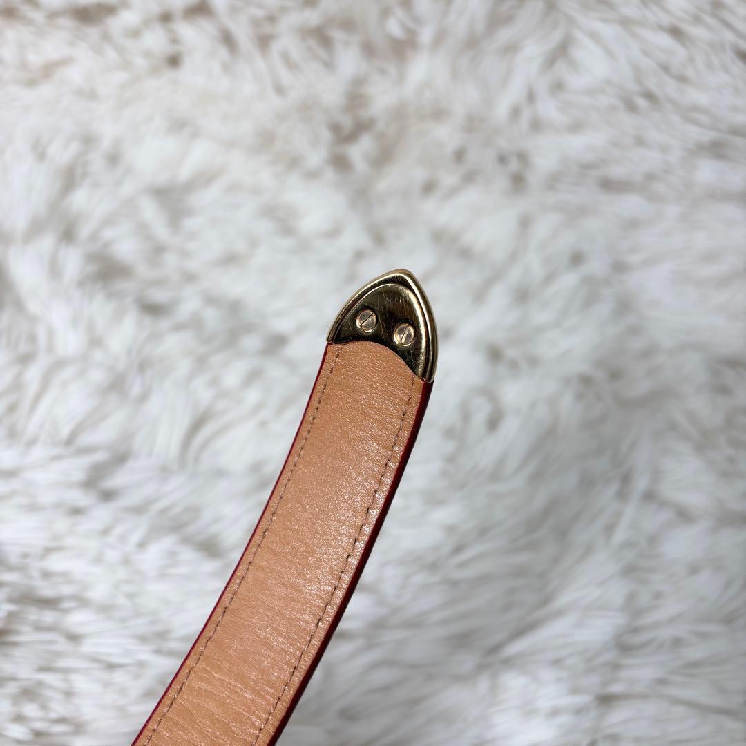 【正規品】ルイヴィトン　ベルト　モノグラム　ヴェルニ　エナメル　赤