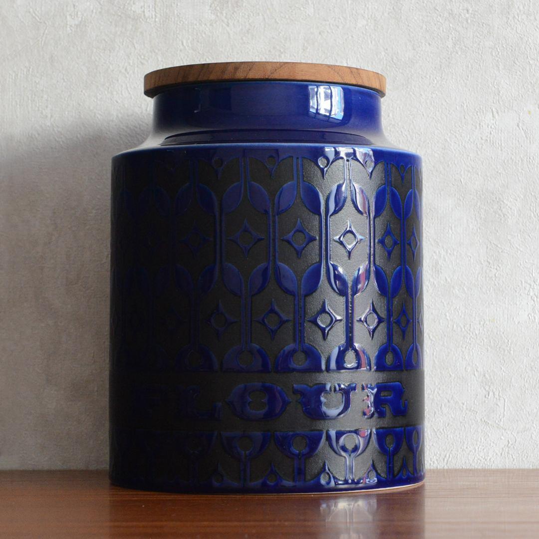 ホーンジー flower キャニスター HEIRLOOM ミッドナイトブルー　L