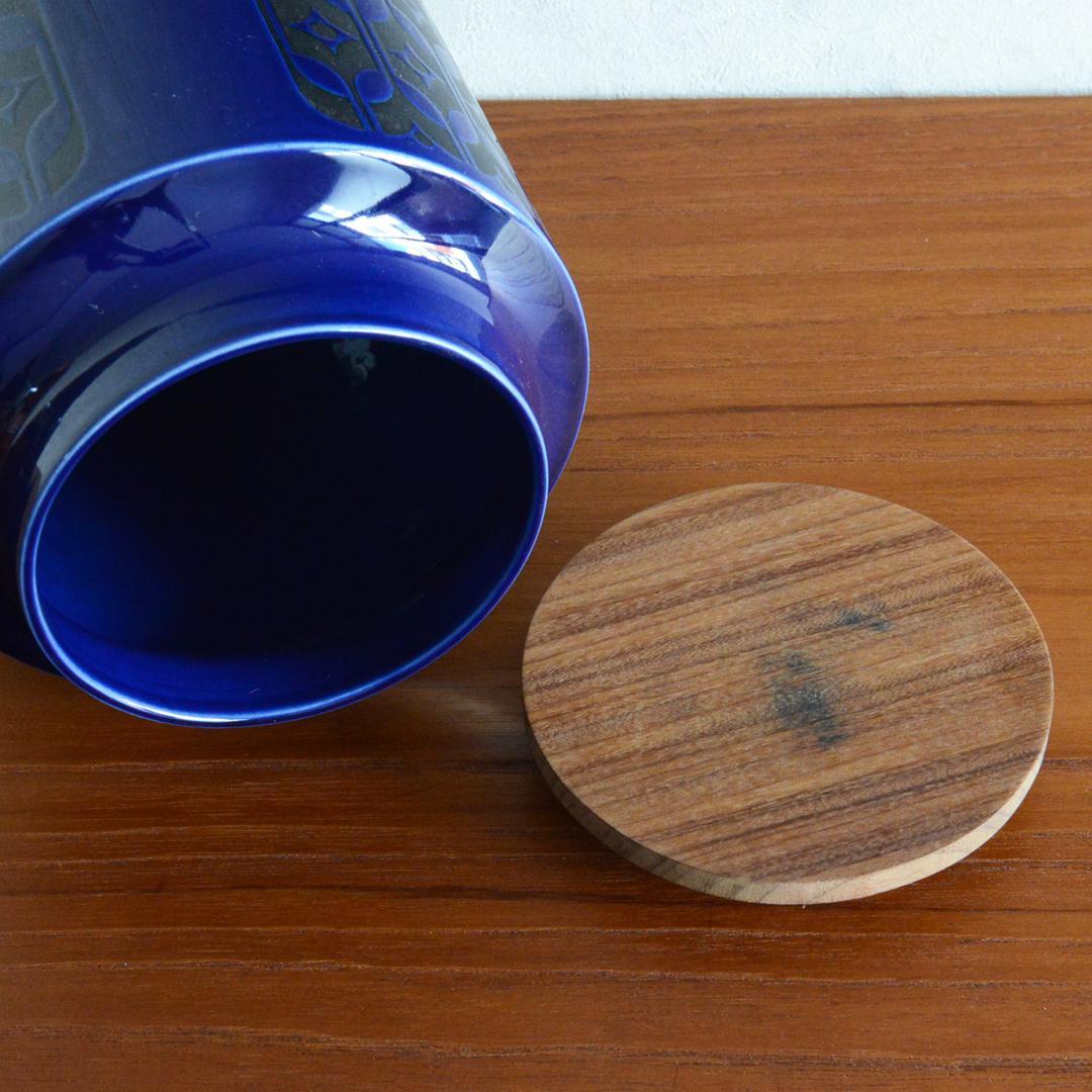 ホーンジー flower キャニスター HEIRLOOM ミッドナイトブルー　L