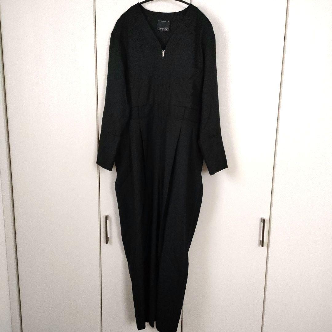 コンテ　辺見えみり　Vネック オールインワン　ブラック