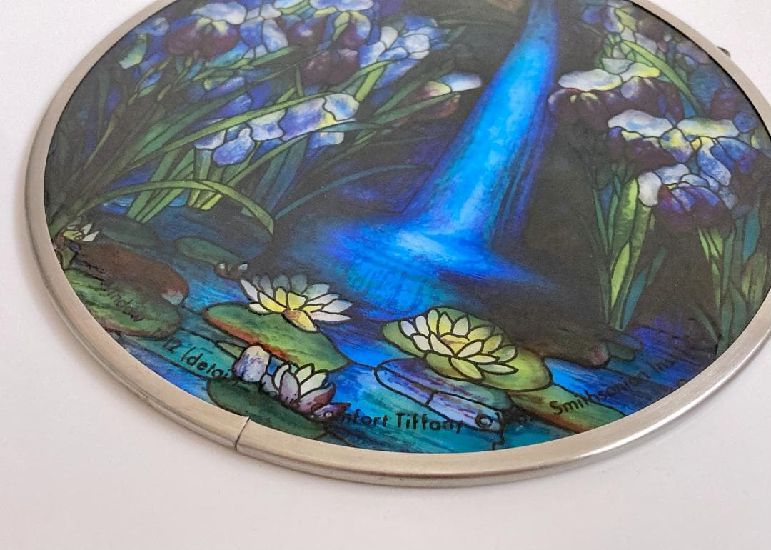 ★貴重★ ルイス・C・ティファニー 『滝』 円形 ステンドグラス 睡蓮