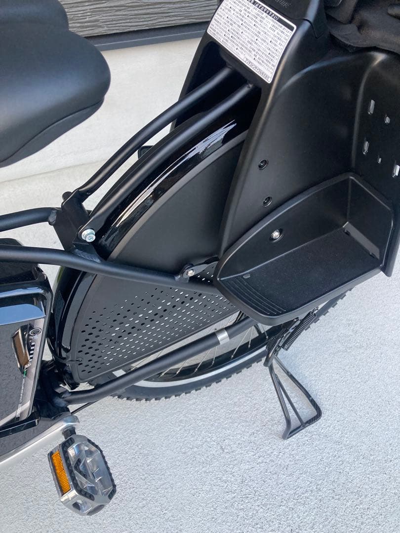 関西:直接引取　ほぼ新品＊ハイディ電動アシスト自転車 チャイルドシート前後付き