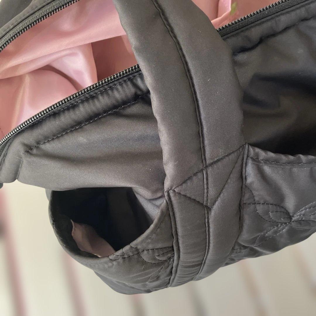 チャコットchacott キルティングレッスンバッグ　ブラック　トートバッグ