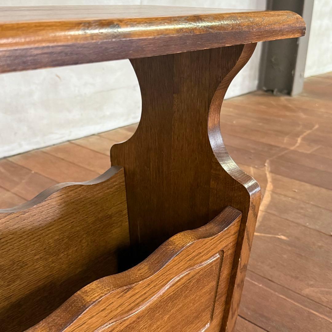 H15K44 オランダ製マガジンラック付きサイドテーブル