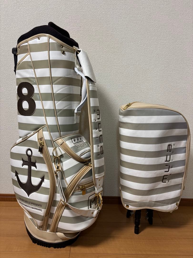 【muta MARINE 】ムータマリン ボーダー キャディバッグ 男女兼用