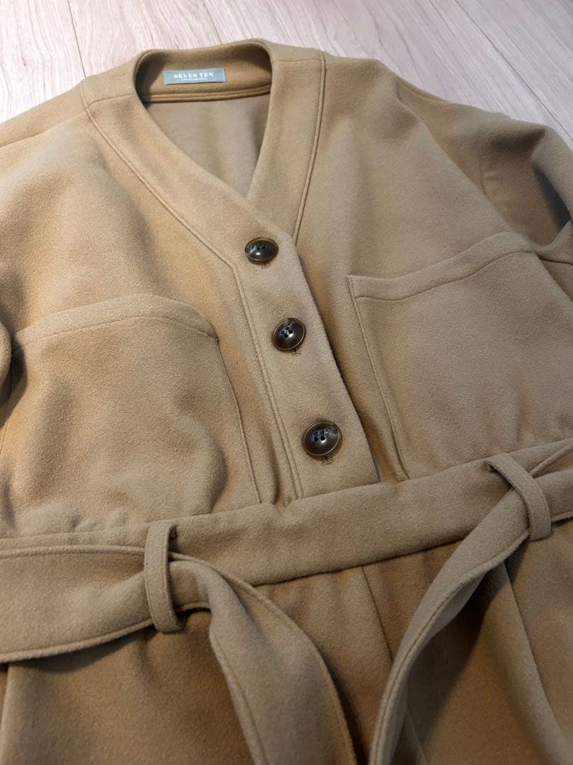 seventenウールライクオールインワン(キャメル) オールインワン