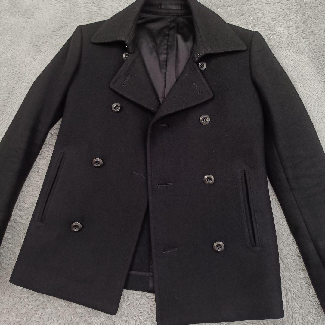 美品★ ATTACHMENT アタッチメント ピーコート Pコート 黒 メンズ