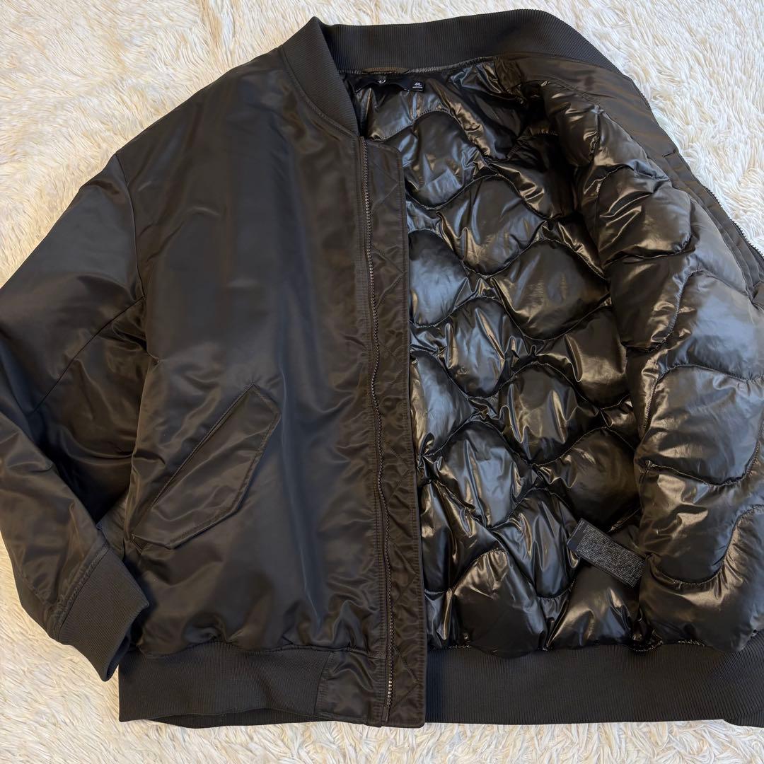 （美品） ユニクロ +J ハイブリッドダウンオーバーサイズ MA-1 ブルゾン