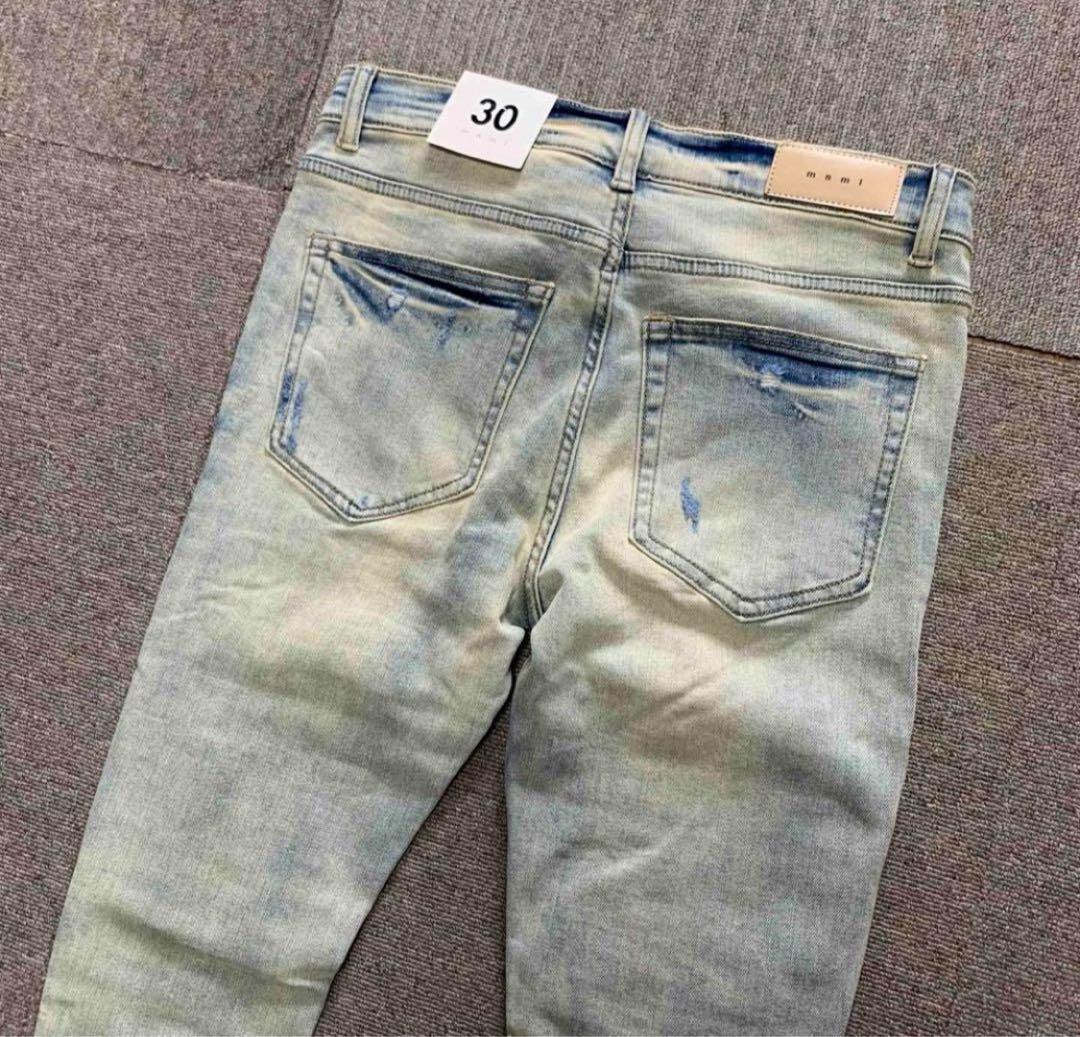 mnml ミニマル【新品未使用】ペイズリーストレッチスキニーデニム 29インチ