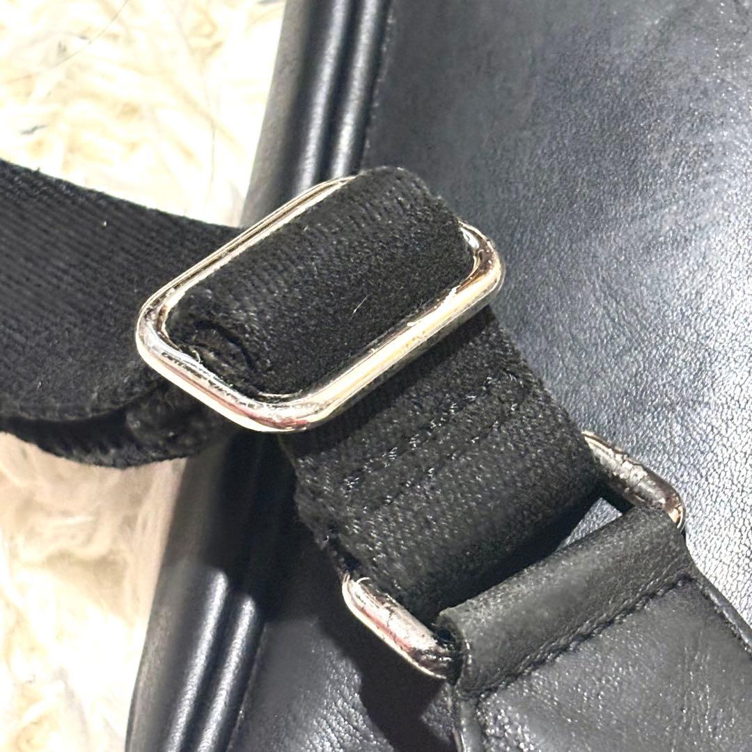 美品　COACH　ボディバッグ　ショルダーバッグ　ボディバッグ　レザー　ブラック