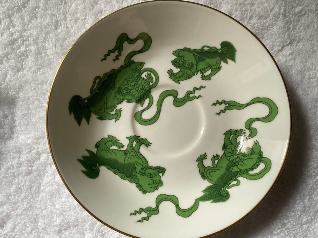 /チャイニーズタイガー/グリーン/Cup&Saucer 箱付き