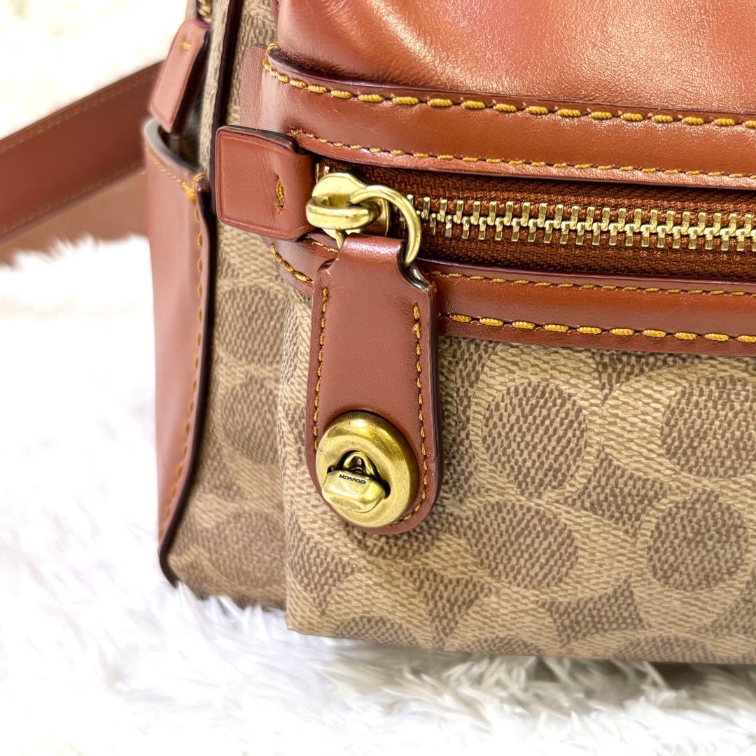 COACH コーチ シグネチャー リュック ターンロック キャンバス